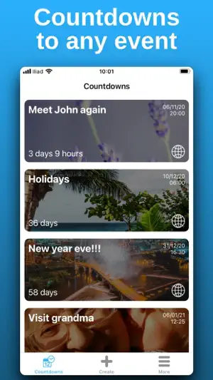 Countdown with widget screenshot 1