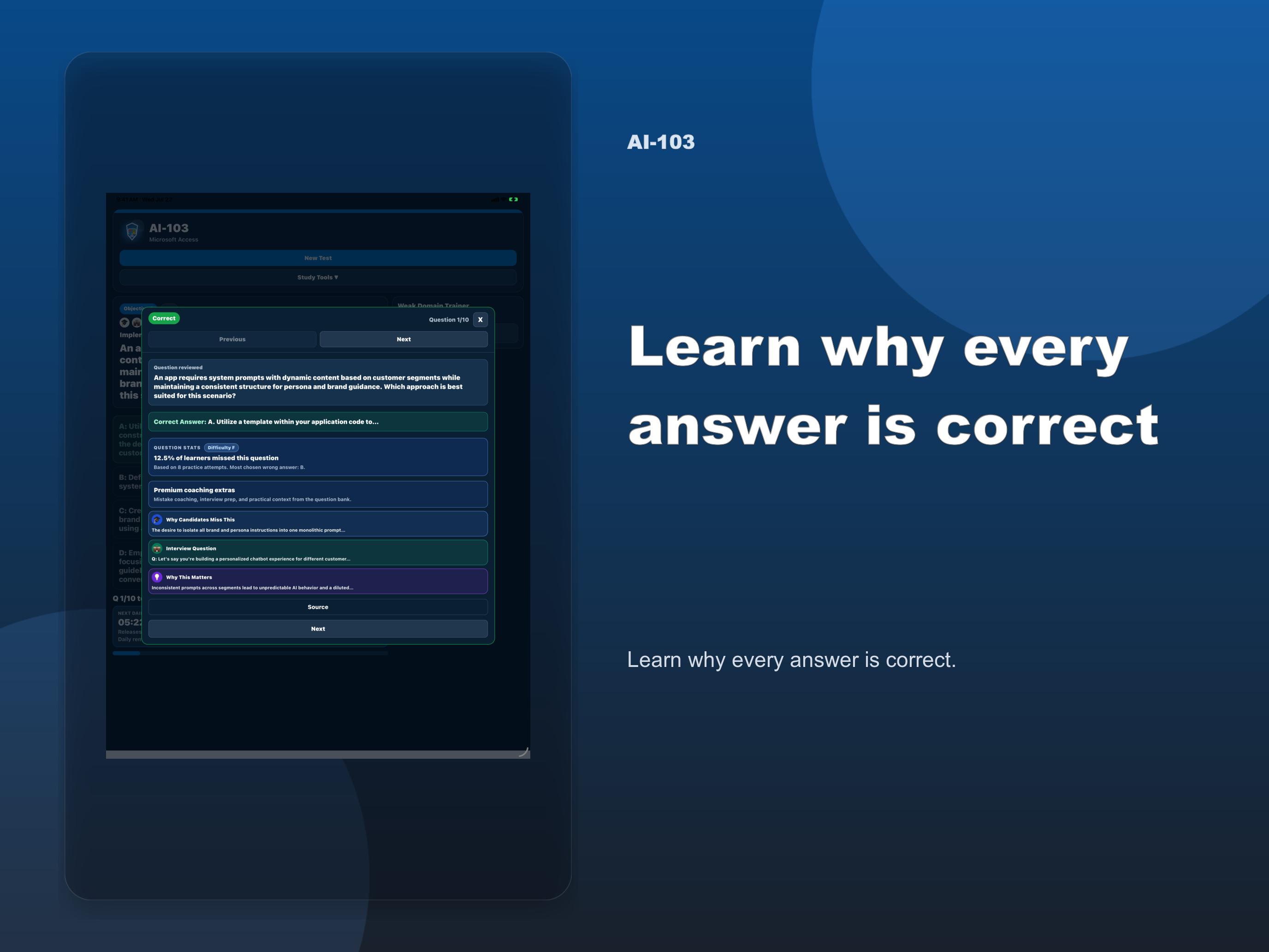 AI-103 Practice Test screenshot 14