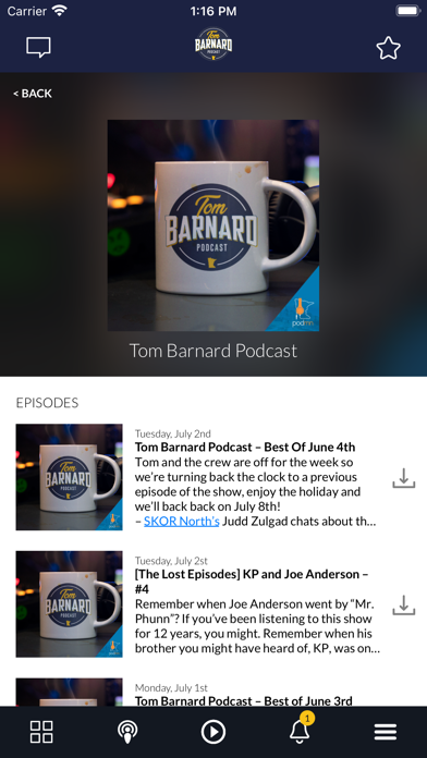 Tom Barnard Morning Show Screenshot