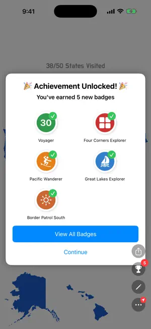 VisitedStates screenshot 2