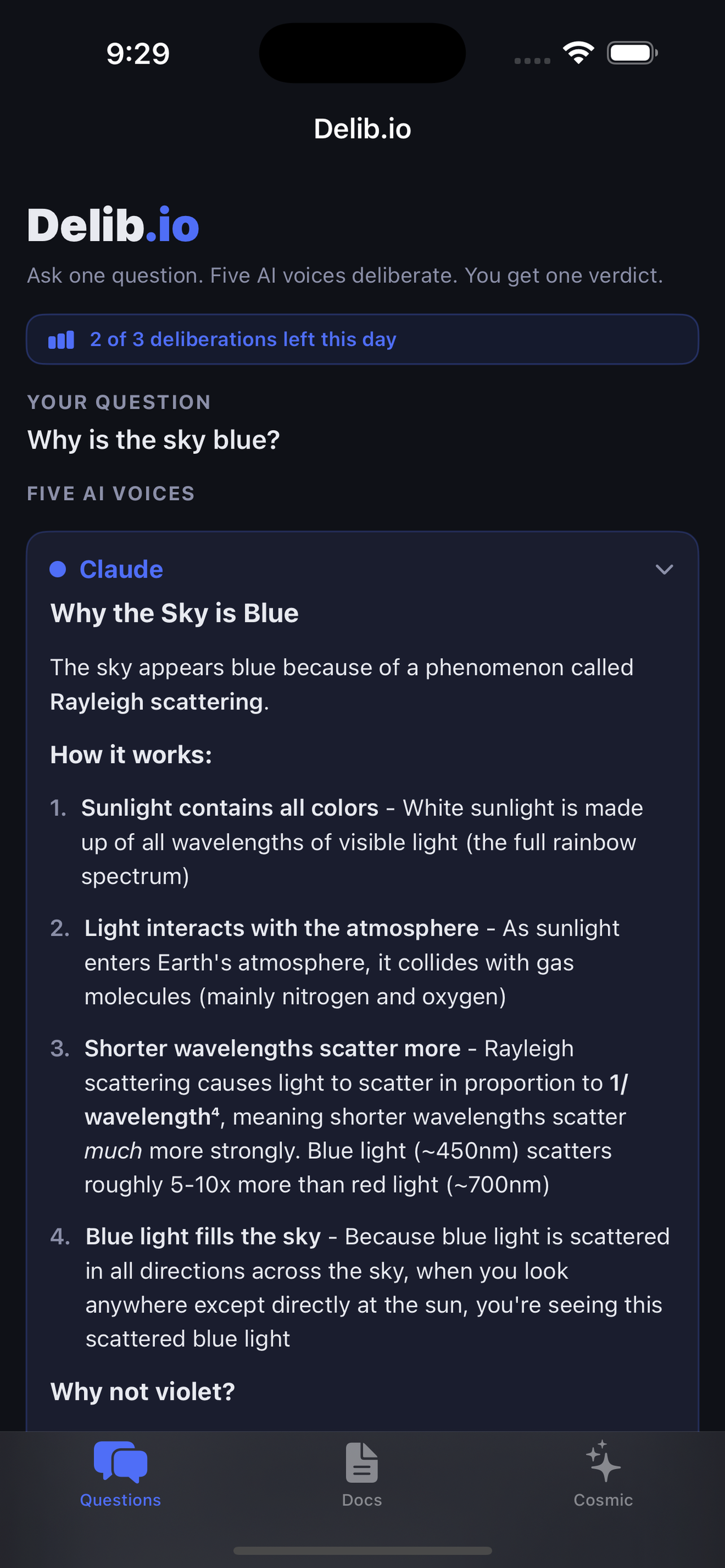 Delib.io Multi-AI Deliberation screenshot 2