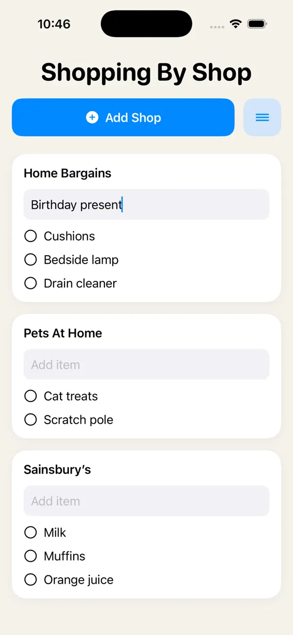 Screenshot #1 pour Shopping By Shop