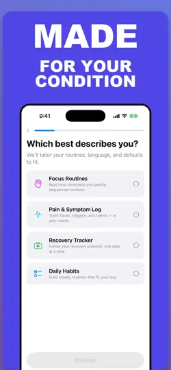 Capture d'écran de Condition Specific Habit Track sur iPhone 1