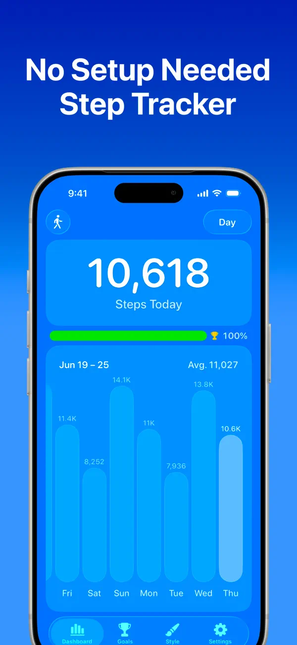 Screenshot #2 pour Steps: Step Counter, Pedometer