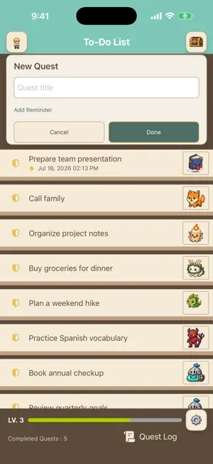 Quest(To do list) screenshot 2