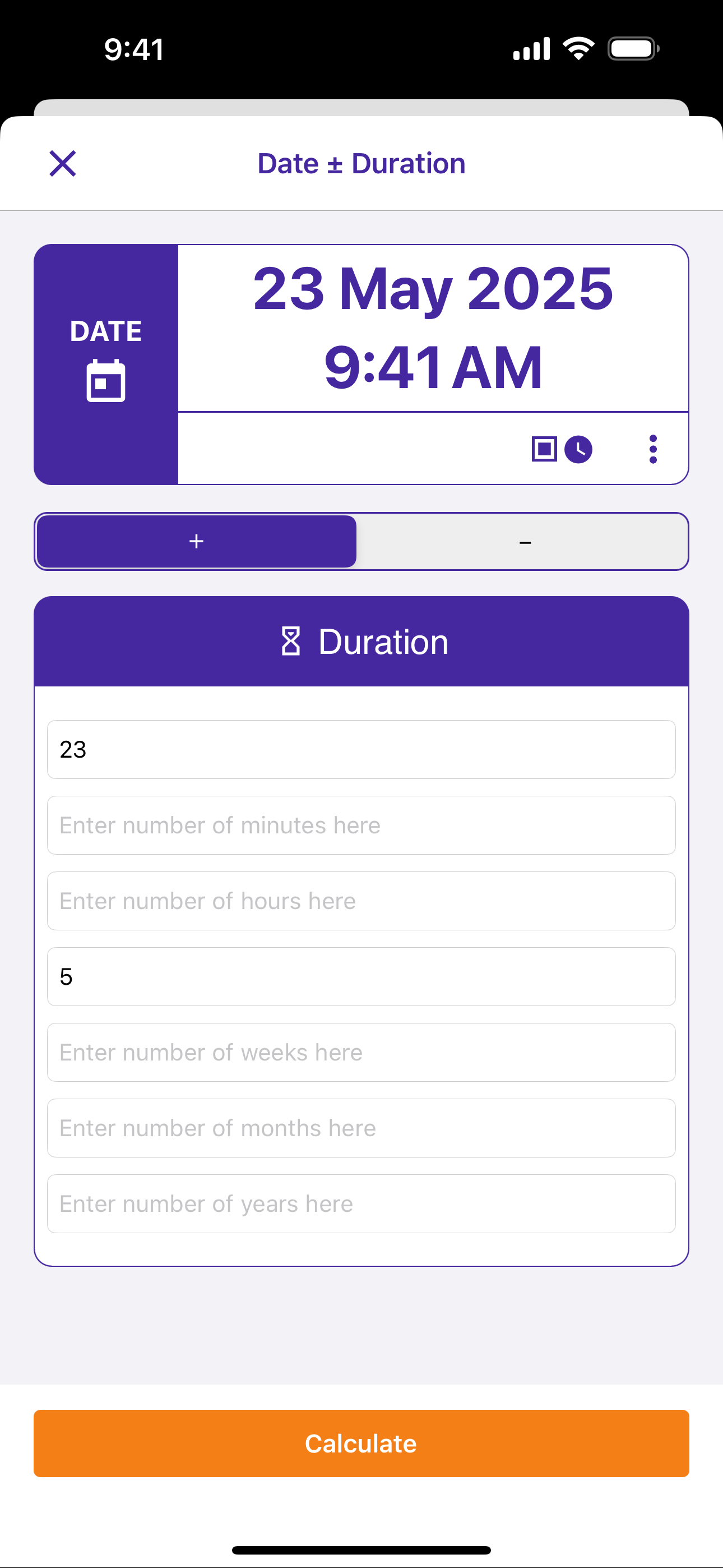 Date Calendar Calculator