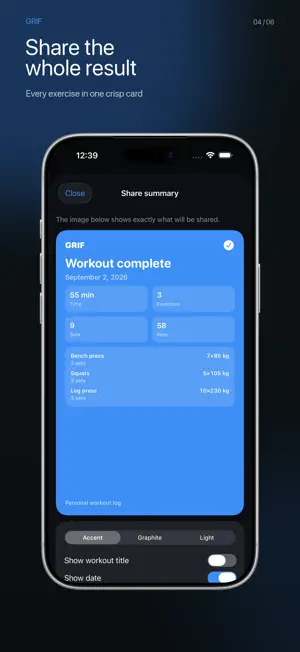 Grif: Workout Tracker screenshot 4