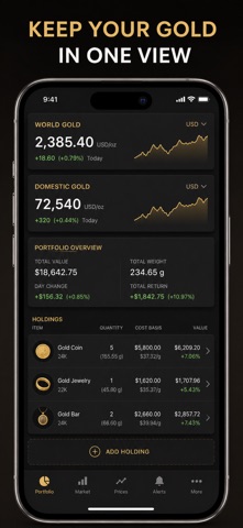 Gold Price: Spot Rate Alert iPhone screenshot