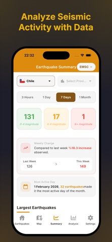 Earthquake Radar iPhone screenshot