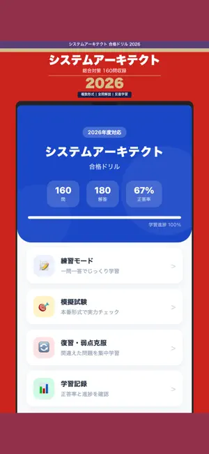 システムアーキテクト 合格ドリル screenshot 1