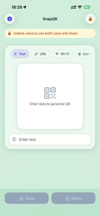 SnapQR: QR Code Generator Screenshot 2 of 4
