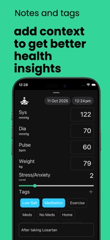 Cardilog: High Blood Pressure iPhone screenshot