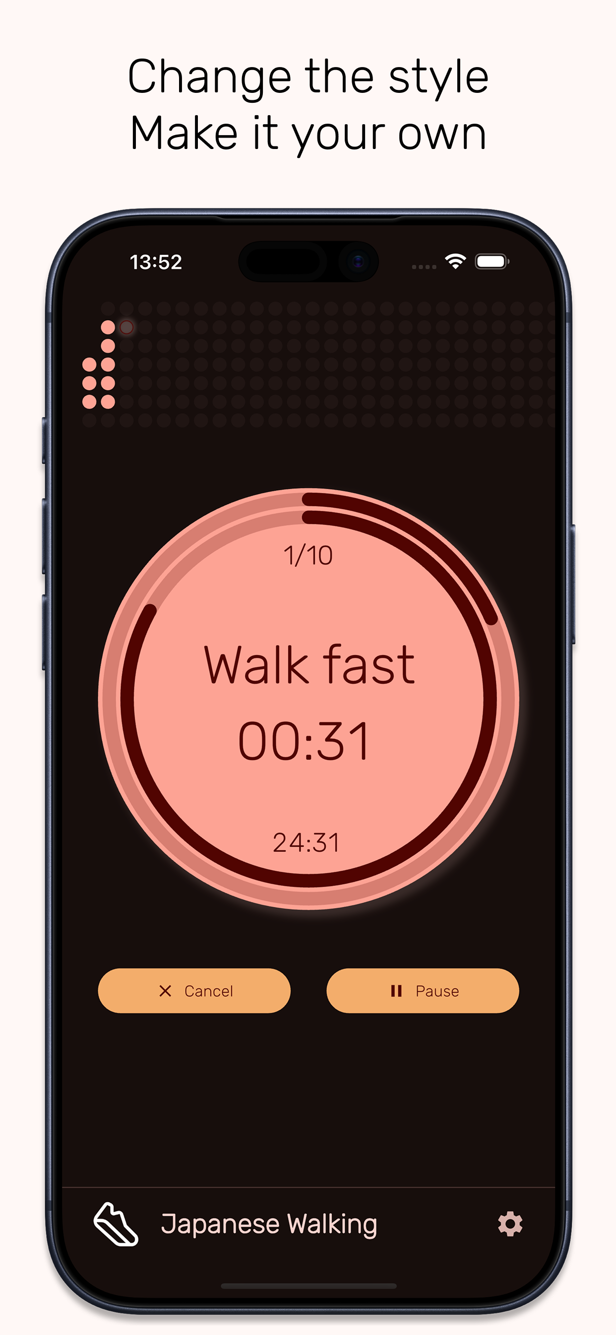 Japanese Walking Timer screenshot 4