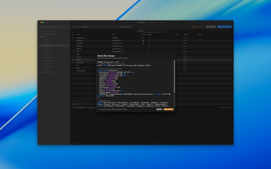 #5. Aster SQLite Manager (macOS) Podle: Dmitriy Martynov