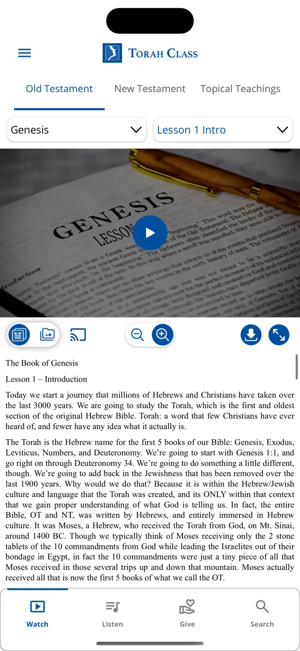 Screenshot #1 pour Torah Class