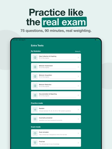 ABA Prep: RBT Exam 2026 iPad screenshot