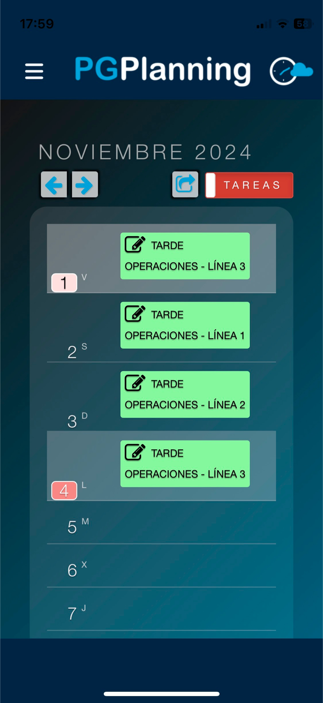 PGPlanning Portal del empleado