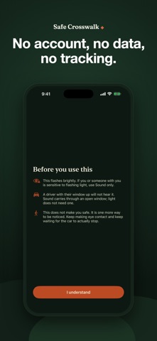 Safe Crosswalk iPhone screenshot