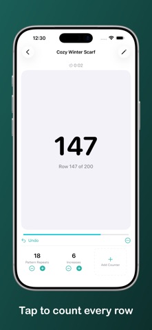 钩针行数计数器 - RowTally screenshot