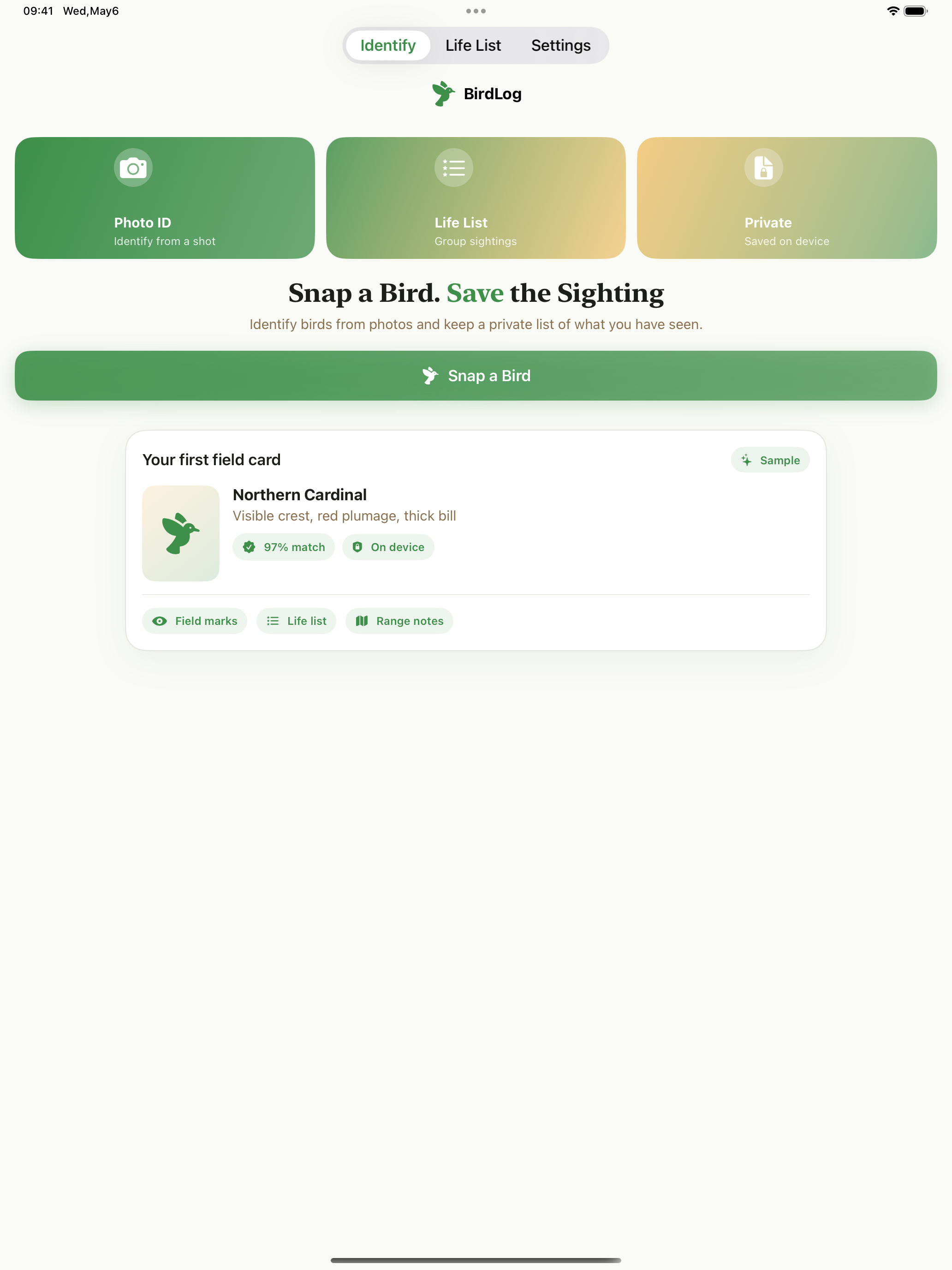BirdLogAI - Bird ID Log