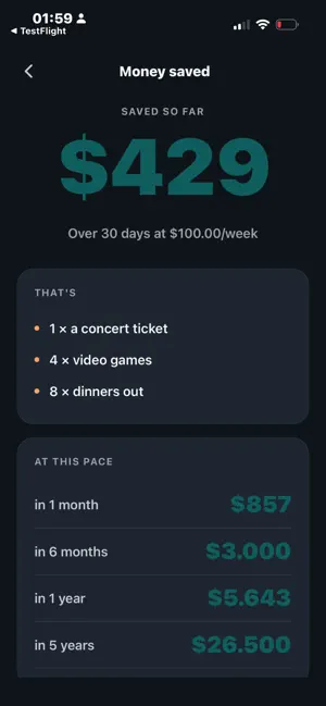 Vapeless: Quit Vaping Tracker screenshot 2