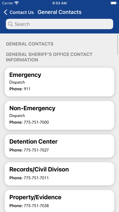 Nye County Sheriff’s Office Screenshot