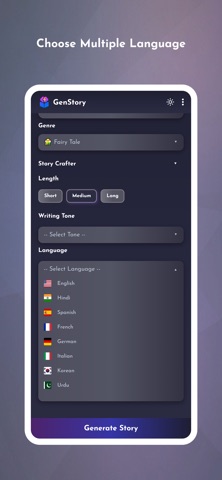 GenStory: AI Story Creator iPhone screenshot