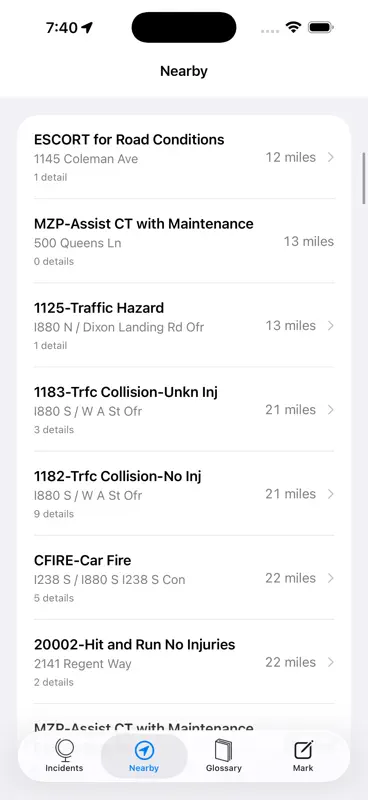 CHP Incidents screenshot 2 of 5