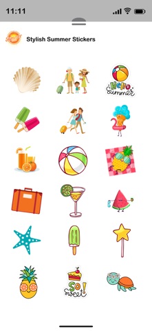 Stylish Summer Stickers iPhone screenshot