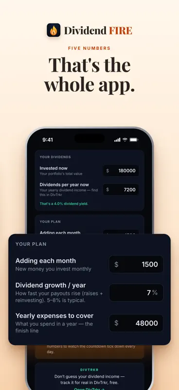 Dividend FIRE: FI Countdown screenshot 3 of 3