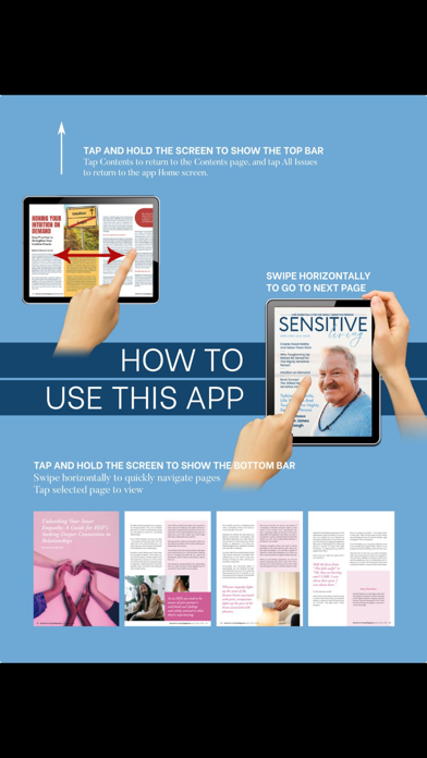 Sensitive Living Magazine Screenshot