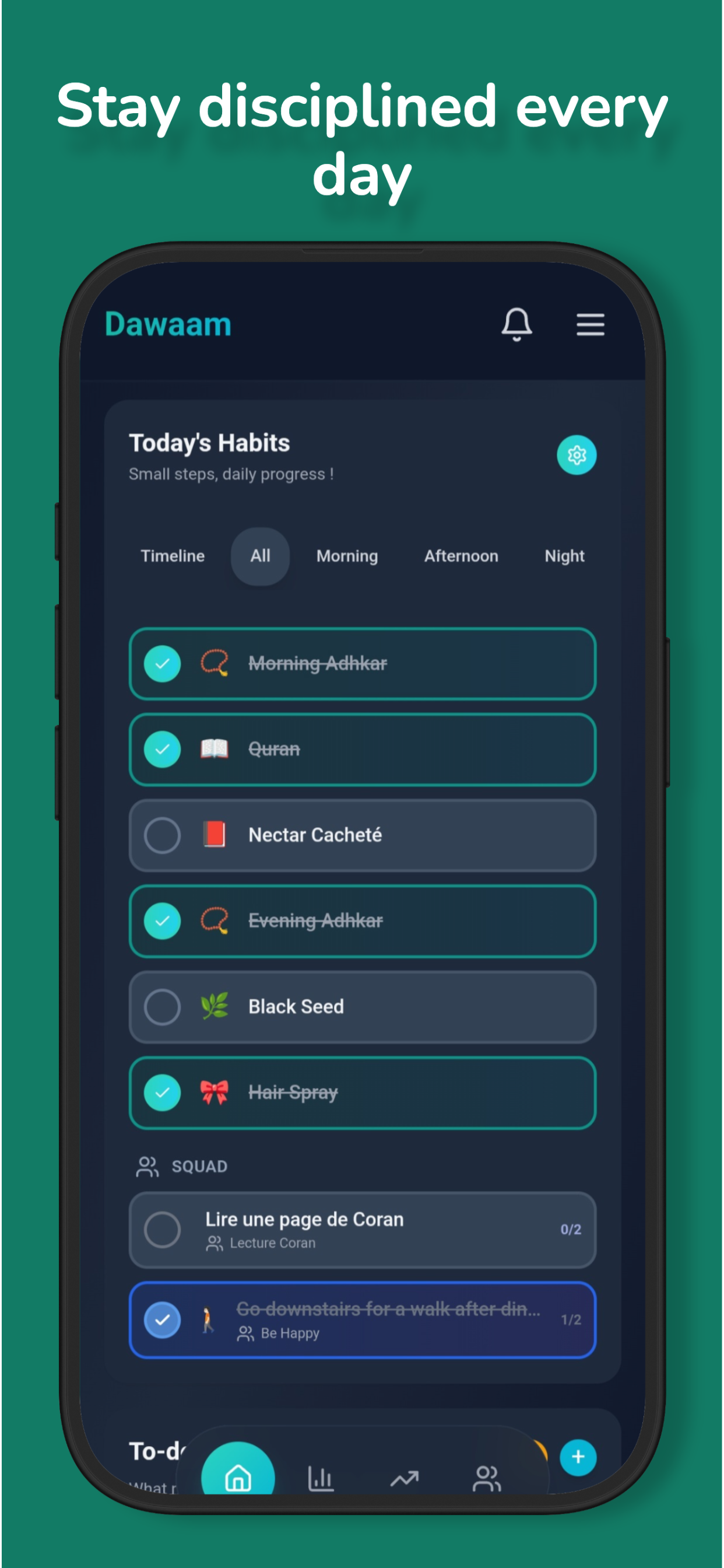 Dawaam: Salah & Habit Tracker