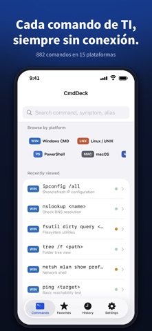 CmdDeck: comandos Linux y red iPhone screenshot 1