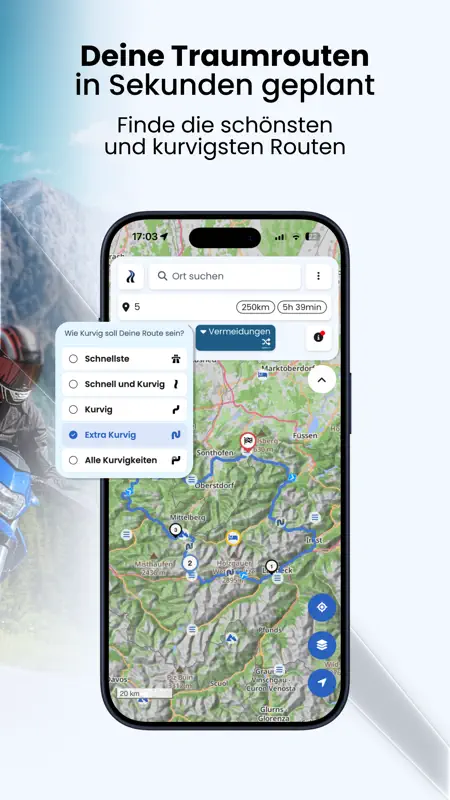 Kurviger - Motorrad Navigation screenshot 2 of 10
