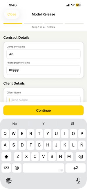 Model Release Form screenshot 1