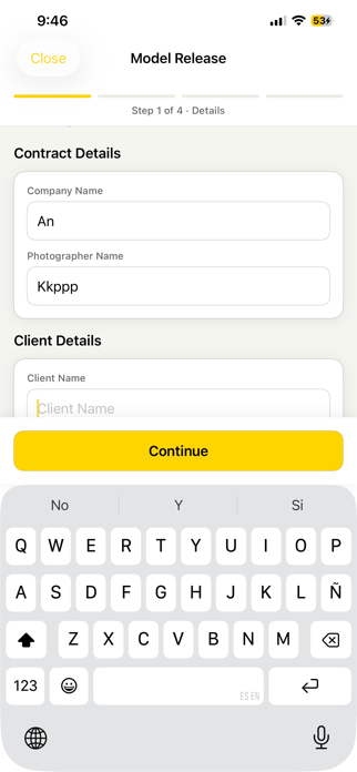 Model Release Form Screenshot 1 of 9
