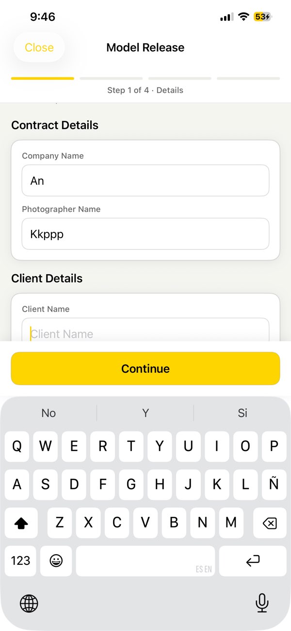 Model Release Form screenshot 3