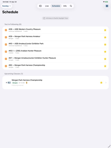 ShowRing Live iPad screenshot