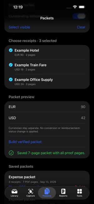 Receipt to PDF: Expense Report screenshot 3