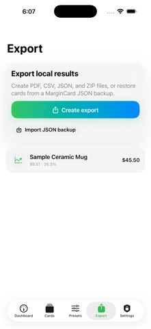 MarginCard App Store preview screenshot 4