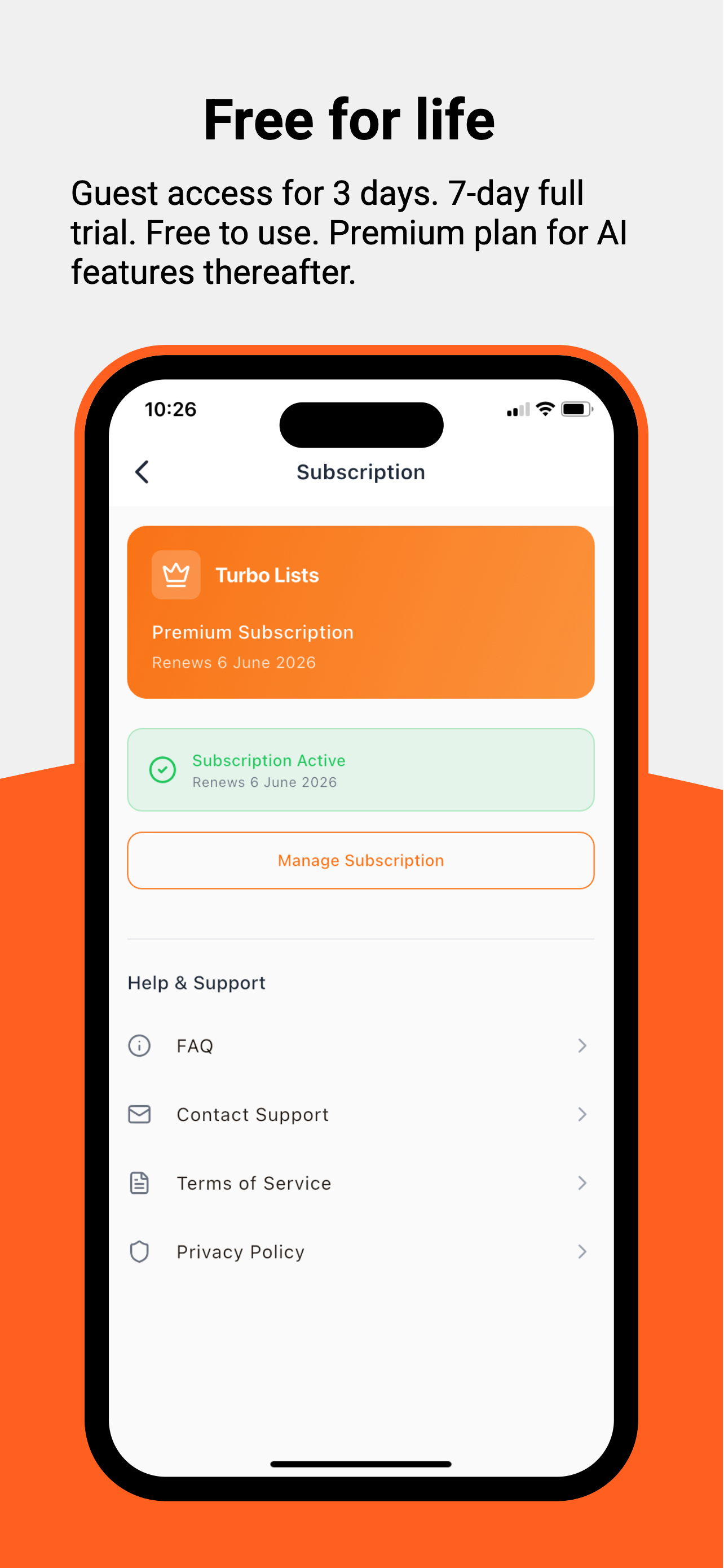 Turbo Lists - AI Powered Lists
