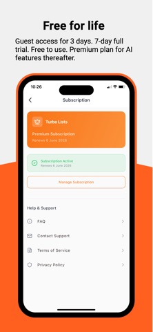 Turbo Lists - AI Powered Lists Screenshot 8 of 8