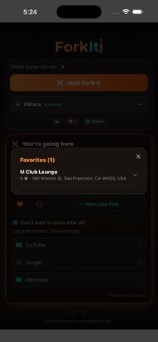 ForkIt! - Restaurant Picker Screenshot 4 of 5