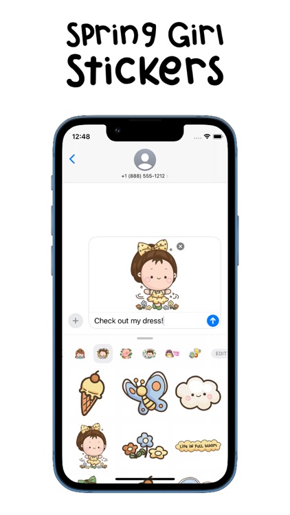 Spring Girl Stickers