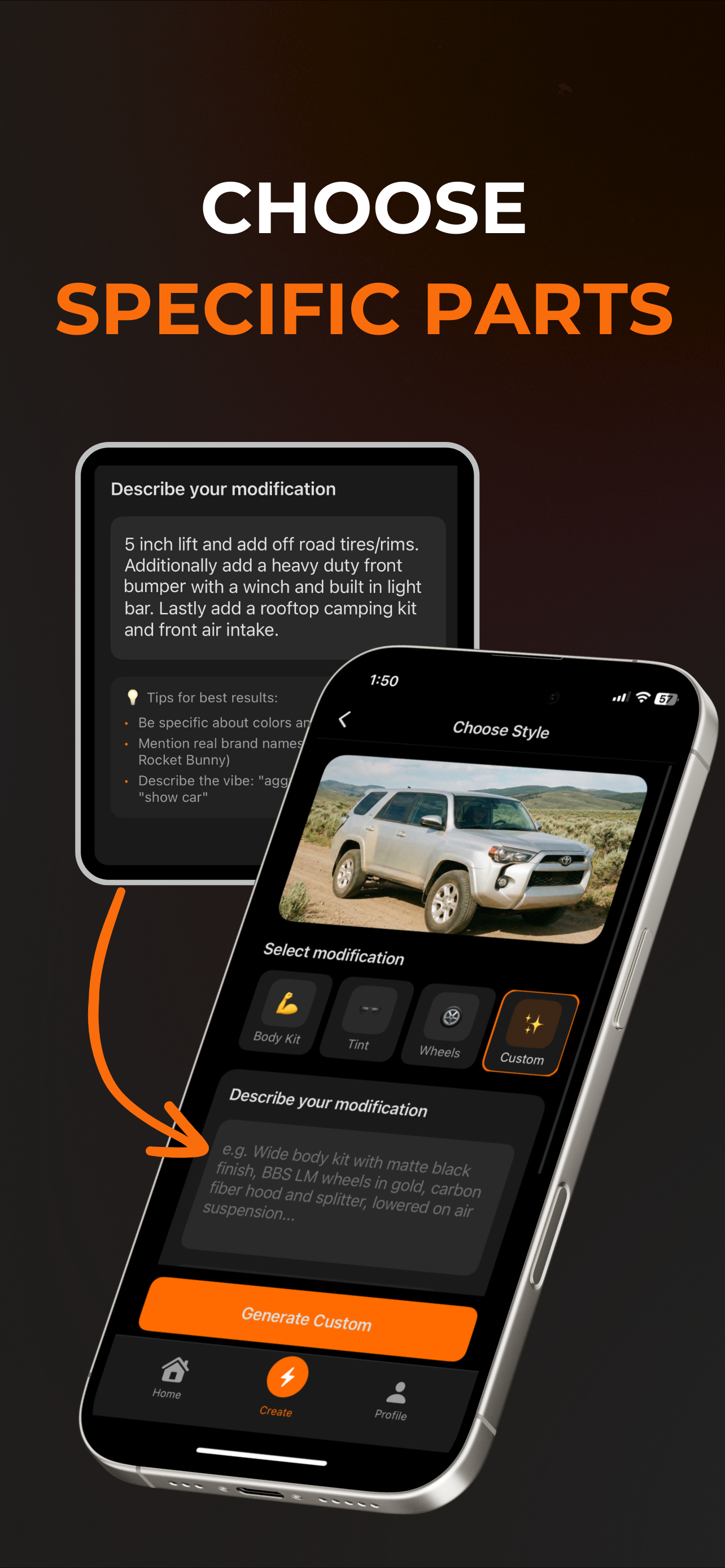 CUSTOMZ - AI Car Modification