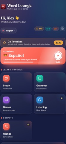 Word Lounge: Learn Languages Screenshot 1 of 6