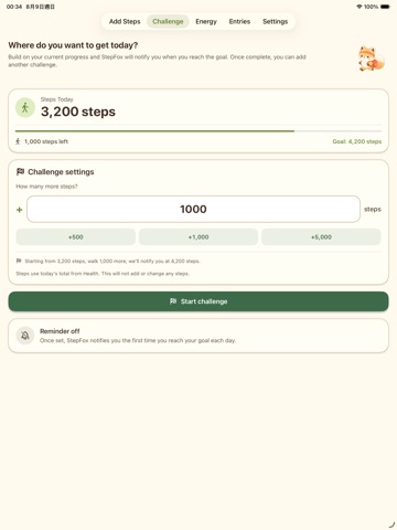 StepFox iPad screenshot