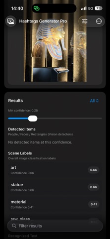 Photos AI Hashtags Generator のスクリーンショット