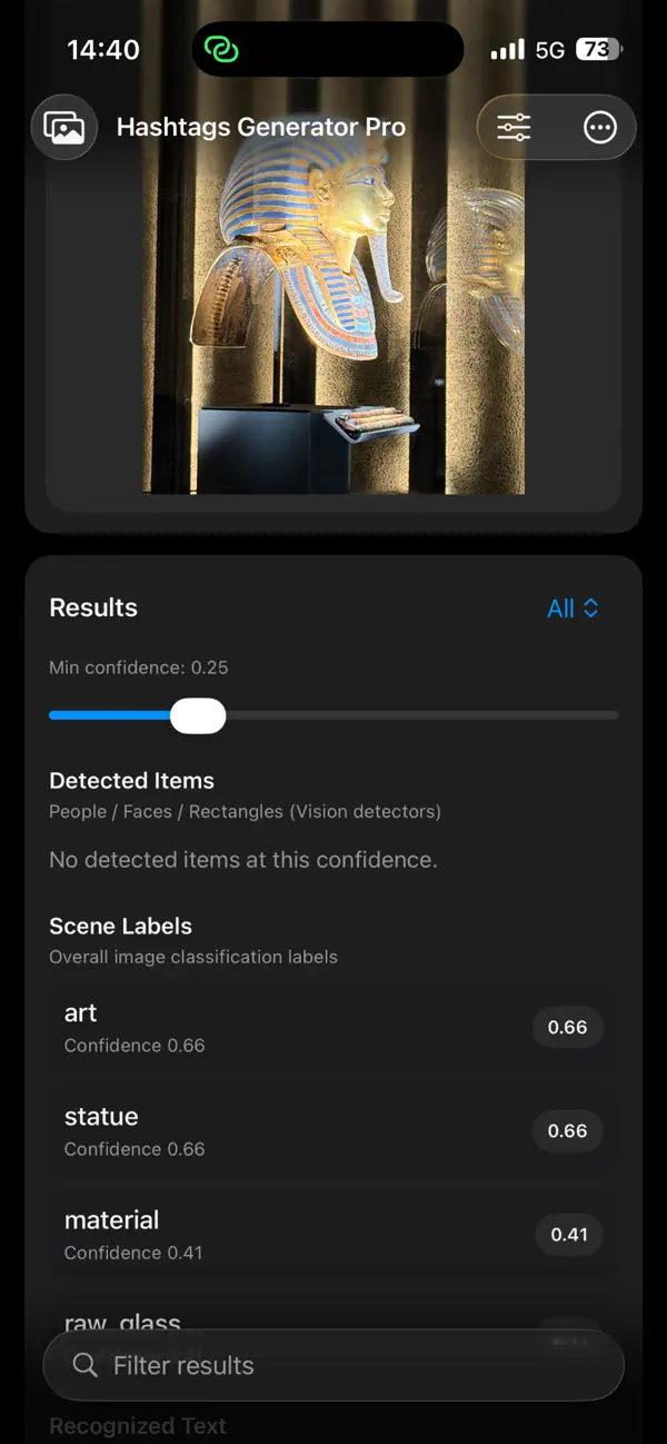 Screenshot #3 pour Photos AI Hashtags Generator