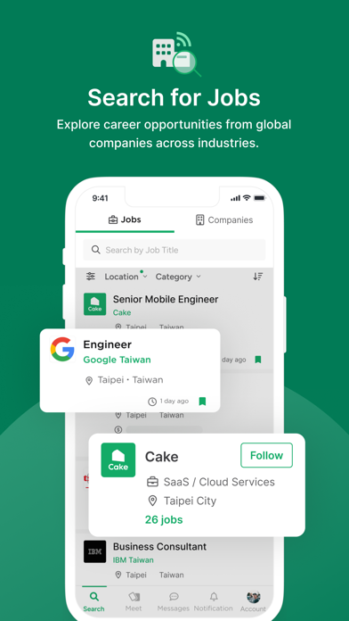 Cake: Job, Resume & Networking iPhone screenshot 6 - Business app